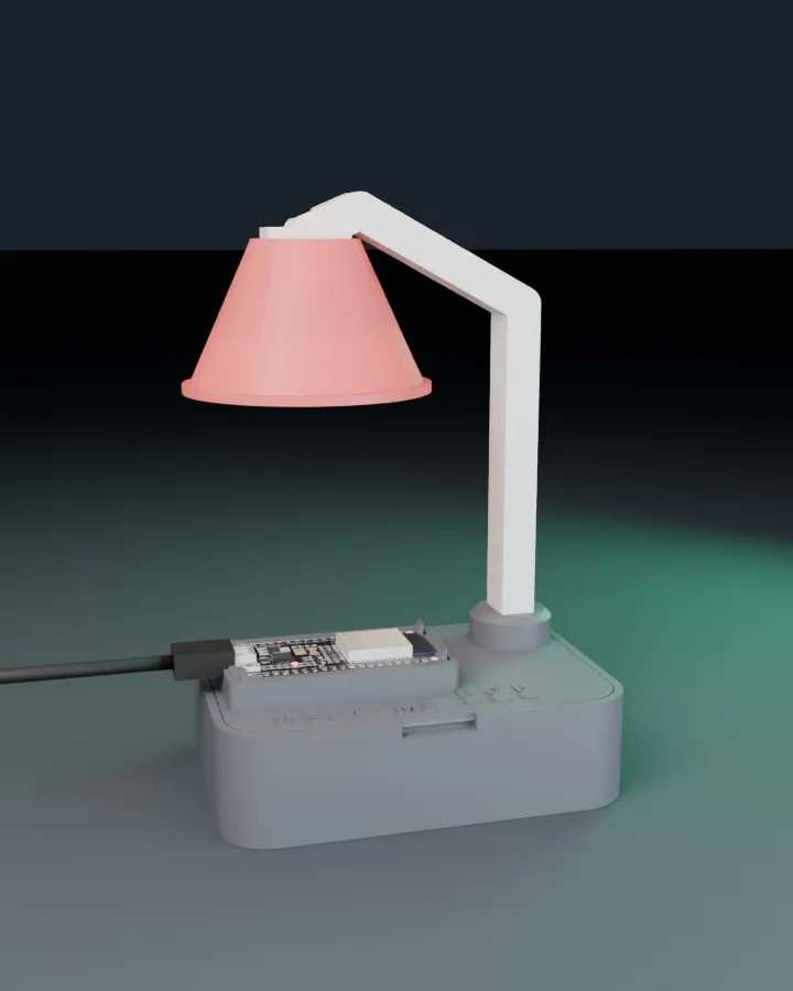 Maqueta 3D de Tesla M3: Lámpara de escritorio que se ilumina