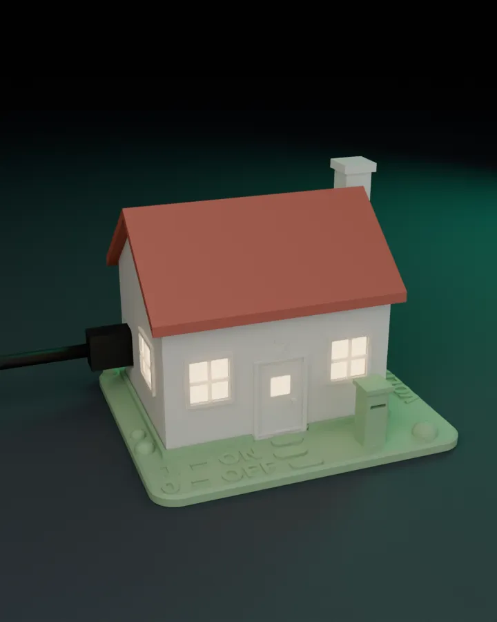 Maqueta 3D de Volta M2: Casa conectada: se iluminan las ventanas